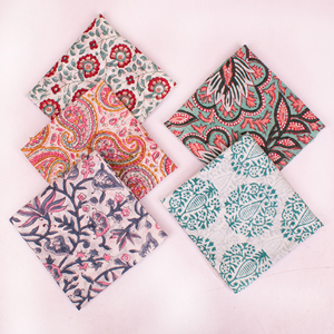 Juego de 5 Accesorios Hechos a Mano, Ligeros y Ecológicos, para el Cabello y la Muñeca, con Diseño Floral Paisley Boho - Product Image 2