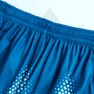Conjunto de uniforme de baloncesto azul personalizado por sublimación, camiseta y pantalones cortos transpirables, ropa deportiva unisex para adultos - Product Image 3