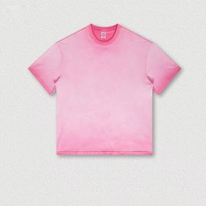 T-shirt à manches courtes pour homme, coupe classique, col rond, décontracté, couleur unie, jersey tricoté, 100% coton, teinture unie - Product Image 2