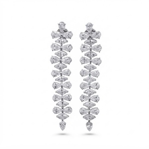 Wholesale DEF Color VS VVS Clarity IGI Certified Pear & Marquise Lab Grown Diamond 10K 14K 18K Solid Gold Wedding <b>Stud</b> <b>Earrings</b> - Product Image 1