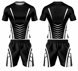Premium <b>Short</b> Sleeve MMA Rash Guard <b>Shorts</b> Set for Adults Custom Design BJJ Grappling Boxing <b>Kickboxing</b> Lightweight Performance - Product Image 6