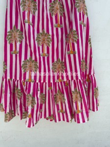 Floral Print Maxi <b>Skirt</b> for Women Elastic Waist A-Line Woven <b>Patchwork</b> Pocket Spring Dress - Product Image 5