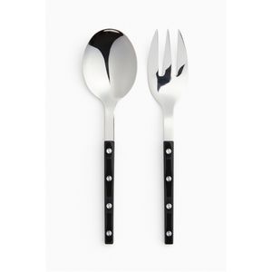 Stainless Steel <b>Salad</b> Servers Set with Cream Handles Dishwasher Safe Eco-Friendly Custom Color <b>Salad</b> <b>Spoon</b> Fork for Dining Use - Product Image 4