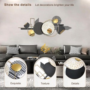 Décoration Murale Rectangulaire Moderne en Métal pour Chambre, Salle à Manger, Bureau, Maison - Décoration Multi-pièces pour Mariage, Anniversaire, Diwali - Product Image 4