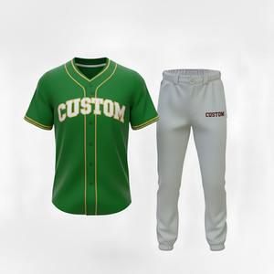 Uniformes de Béisbol Sublimados con Logotipo Personalizado de Alta Calidad, Tallas Grandes para Adultos, Unisex, 100% Poliéster, Transpirables y de Secado Rápido - Product Image 5