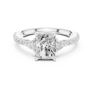 SATVIK RATNA Bague de fiançailles, de mariage et d'anniversaire pour femme, diamant de laboratoire de luxe 1,5 carat taille Radiant, certifié IGI, en or 14K/18K - Product Image 3