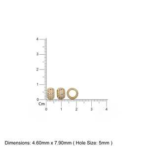 Rondelles de Diamantes de Oro Italiano Sólido de 14K, Grandes, Redondas, con Diamantes, Adorno, Diamantes Engastados en Pavé, Rondelle con Textura - Product Image 2