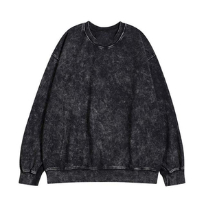 Sudadera de hombre con botones, 100% algodón de alto gramaje, lavado ácido, estampado digital, casual, personalizada, de invierno, con bolsillo liso, estilo básico y urbano - Product Image 5