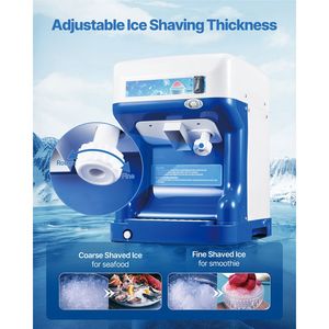 Macchina Elettrica Professionale per Ghiaccio Tritato, 286 libbre/ora, Contenitore da 2L, 250W, 1500 RPM, da Tavolo, per Ghiaccio a Cubetti e Coni di Neve - Product Image 3