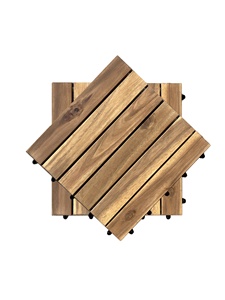 Baldosas de Madera Dura de Acacia de Vietnam, Cuadradas, Encajables, Antideslizantes, Impermeables, con Acabado Mate, para Exteriores - Product Image 2