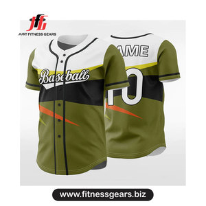 JUST FITNESS GEARS Maillot de baseball personnalisé bleu et rouge à manches courtes unisexe adulte imprimé par sublimation avec nom d'équipe en polyester respirant - Product Image 2