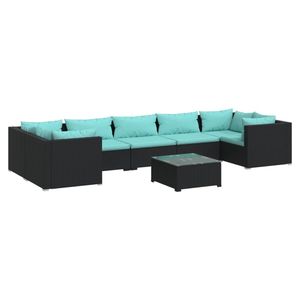 Conjunto de Muebles de Jardín en Negro y Azul Agua - Product Image 2