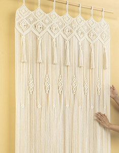Rideau de porte en macramé, rideau de porte d'entrée, couvre-porte en arc, tailles et couleurs personnalisées - Product Image 1