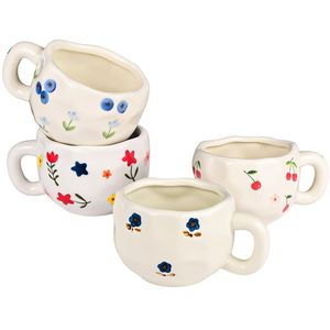 แก้วกาแฟเซรามิกเคลือบด้าน ดีไซน์มินิมอล สำหรับใช้ในบ้าน ขนาด 12 ออนซ์ - Product Image 1