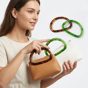 Porte-clés en résine acrylique écologique, forme personnalisée, technique de moulage, couleurs vert et marron, mode, fête, bricolage, maison - Product Image 1