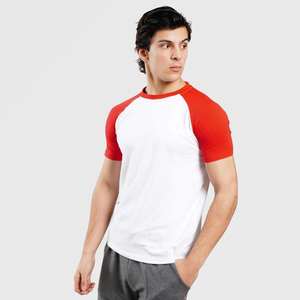 Camiseta 100% algodón para hombre, corte holgado, estampada, de alta calidad, 100% algodón, estilo raglán, para gimnasio, entrenamiento, corte ajustado, estilo musculoso. - Product Image 3