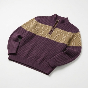 Compra al por Mayor Directa de Fábrica, Sudaderas con Capucha Unisex de Algodón Tejido de Alta Calidad, con Cierre de Cremallera de un Cuarto, Forro Polar Ecológico - Product Image 3