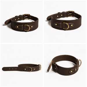 Collier pour chien en cuir personnalisé de qualité supérieure, fabrication en gros et étiquetage privé par Divine International - Product Image 4