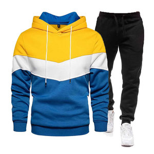 Survêtement en polaire épais et chaud pour hommes, ensemble 2 pièces, sweat à capuche et pantalon, vêtements de sport, tendance, Style Hip Hop, automne et hiver - Product Image 4