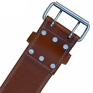 Gym <b>Weight</b>-lifting Leather Belt <b>Training</b> Bodybuilding Gym Weightlifting Belt Leather Weightlifting Belts - Product Image 4