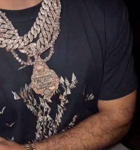 Colgante de Diamante de Laboratorio con Forma de Águila de Texas Estilo Hip Hop, Joyería Masculina de Oro Sólido, Joyería Personalizada Unisex con Incrustaciones de Diamantes - Product Image 2