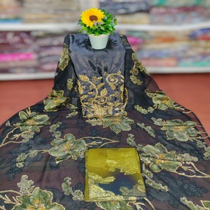 La mejor calidad Premium tela suave piedra Brasso sensación de lujo con juego de Gorgoura y Garbsaar a juego para damas somalíes - Product Image 4