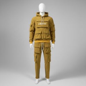 Conjunto de Sudadera con Capucha y Pantalones Deportivos para Hombre, Talla Grande, de Poliéster/Algodón, Transpirable, Ropa Deportiva Urbana para Hombre - Product Image 3