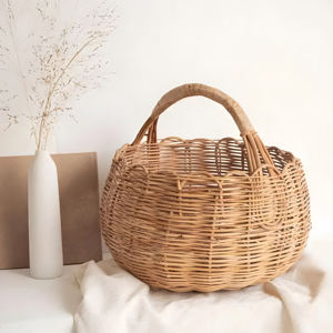 Rattan Flower <b>Baskets</b> <b>Cheap</b> Price Wholesale Handmade Woven <b>Wicker</b> Gift <b>Basket</b> Customization Private Brand - Product Image 5