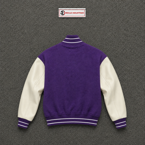 PREMIUM PURPLE LETTERMAN <b>JACKET</b> <b>FOR</b> <b>MEN'S</b> CLASSIC CAMPUS STREET STYLE COMFORTABLE WINTER DAILY WEAR VARSITY <b>SMART</b> CASUAL <b>JACKET</b> - Product Image 6