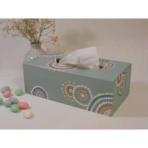 Durable Eco-Friendly Rectangular MDF Napkin Holder 18 Napkin Capacity Easy Access <b>Tissue</b> <b>Box</b> Design - Product Image 2