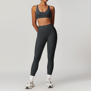 Nuevos Conjuntos de Yoga Sostenibles de Alta Calidad, 2 Piezas, Ropa Deportiva sin Costuras para Mujer, Ropa de Yoga para Entrenamiento - Product Image 3