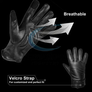 Gants de motocross à doigts entiers avec coutures renforcées, intérieur doux et confortable, antidérapants, avec fermeture auto-agrippante pour une utilisation en extérieur en hiver - Product Image 5