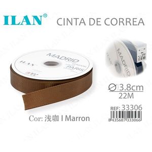 Ilan Cinta De Correa Marron 3.8cm 22m <b>Webbing</b> For Crafting - Product Image 3