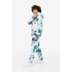 Ensemble de survêtement en coton vert olive pour garçons, manches longues, col rond, vêtements décontractés d'automne avec poches latérales et patch logo - Product Image 6