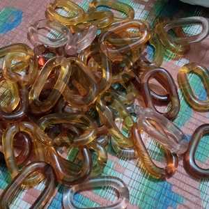 Acrylic Oval <b>Decorative</b> Chain Link <b>Wall</b> Accent Modern Abstract Geometric Design Single-Piece Package Durable Coating - Product Image 6