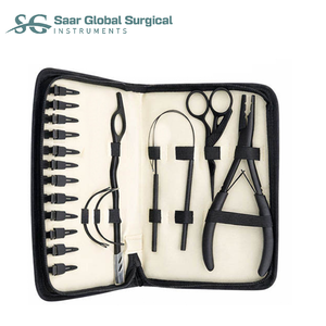 Kit de Herramientas Quirúrgicas Saar Global para Extensiones de Cabello, Acero Inoxidable, Profesional, para Instalación y Remoción de Micro Anillos - Product Image 1
