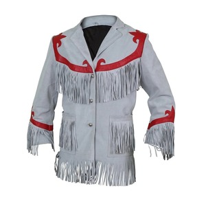 Premium Western Fringe <b>Suede</b> Leather <b>Jacket</b> Stylish Western Cowboy Fashion Outerwear Professional Supplier - Product Image 4