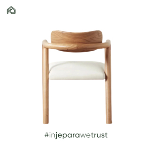 Silla de Comedor Moderna de Mediados de Siglo, Hecha a Mano con Madera Maciza de Sungkai, Ecológica, Acabado Natural, Muebles para Comedor del Hogar - Product Image 2