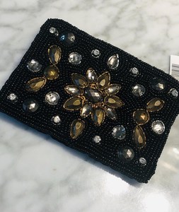 Ornamental Seed Bead Coin Holder Embroidered Fabric Pouch Artistic Handwork <b>Small</b> <b>Zip</b> <b>Purse</b> for Gift Shops and Boutique Brands - Product Image 4