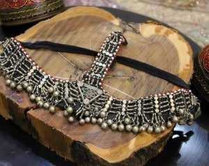 Bijou de tête tendance plaqué argent pour fête de mariage et fiançailles, style afghan Kuchi - Product Image 5