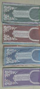 Estrella India pakistaní Georgette sin coser Shalwar Kameez Fondo francés pesado Dupatta Zarkan Piedras Secuencia Ropa DE TRABAJO - Product Image 3