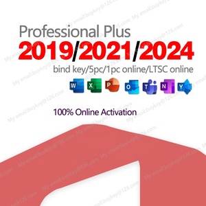 Microsoft Office 2019 Professional Plus, clé en ligne pour 5 PC, licence Office 2019 Pro Plus pour 1 PC, 2021/2024 PP LTSC Home & Business HB PC/<span class=keywords><strong>Mac</strong></span> - Product Image 1