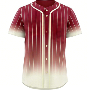 เสื้อเบสบอลสีเทาแบบกำหนดเอง คอวี ติดกระดุม แขนสั้น สีพื้น ชุดซอฟต์บอล - Product Image 3