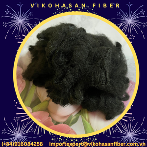 High Quality 6D Fineness SD Black Recycled Polyester <b>Staple</b> Fiber 6D Solid Style Spinning for Filling Material Low Price - Product Image 3