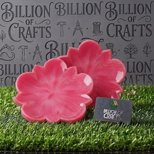 <b>Pink</b> Resin Flower <b>Bowl</b> Decorative Serving <b>Bowl</b> for Home Tabletop Kitchen Decor - Product Image 2