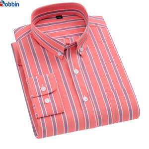 Camisa de Vestir Formal de Negocios para Hombre, Personalizada, Profesional, Nueva, a Rayas, de Manga Larga, 100% Algodón, Casual de Primavera, Suave, con Botones - Product Image 5