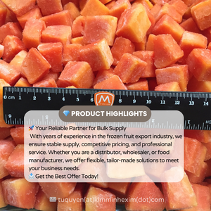 Vietnam KMI Brand 10kg Frozen Papaya Cubes/<b>Diced</b> Premium IQF Tropical Fruit Vacuum Pack Bulk Supplier - Product Image 6