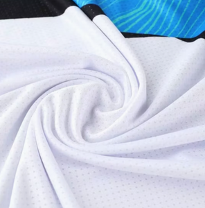 Ensemble uniforme de tennis pour hommes, blanc et bleu, imprimé géométrique, manches courtes, col en V, vêtements de sport en polyester anti-humidité pour adultes - Product Image 6