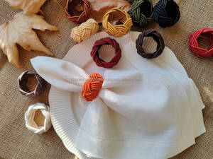 Juego único de servilleteros de perlas para mesa de comedor elegante, funciones de boda o decoración de celebración de fiesta - Product Image 2