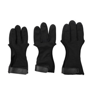 Gant de tir à l'arc en cuir noir personnalisé à 3 doigts, léger, protection complète des doigts pour la chasse en plein air et la pratique du tir à l'arc - Product Image 4